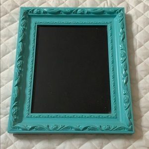 Teal chalk board frame